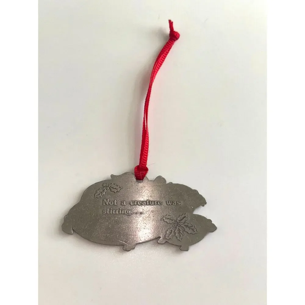 Madison Ave Night Before Christmas NotA Creature Was Stirring Cat Mouse Ornament